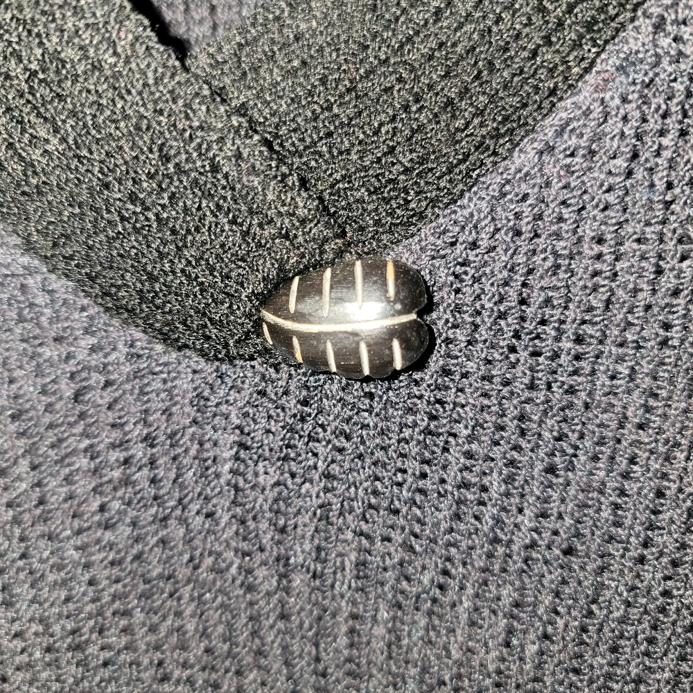 Misses Sz L Breada Horan Vintage Knit Gray Black Sweater - Picture 5 of 7
